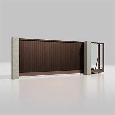 Въездные ворота цвета «Шоколад»